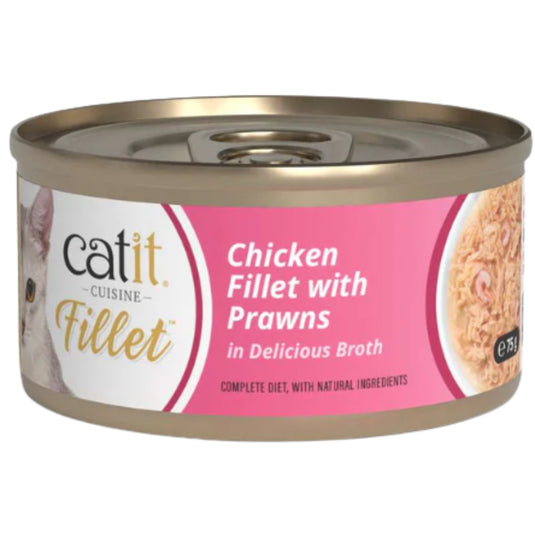 Catit Cuisine Chicken Fillet With Prawns In Broth 75g
