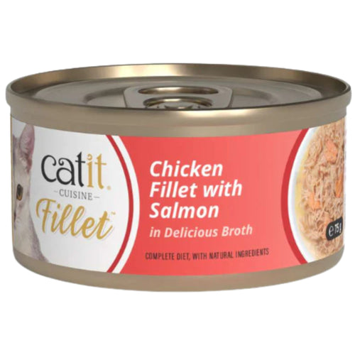 Catit Cuisine Chicken Fillet With Salmon In Broth 75g