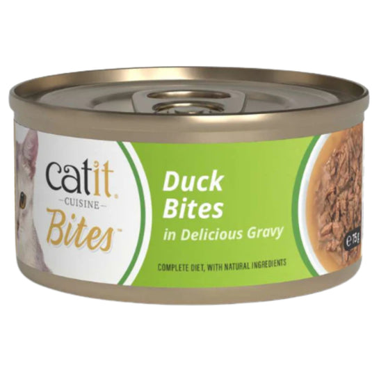 Catit Cuisine Duck Bites in Gravy 75g – Wet Cat Food for Adult Cats