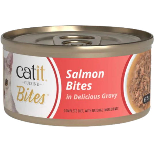 Catit Cuisine Salmon Bites in Gravy 75g – Wet Cat Food for Adult Cats