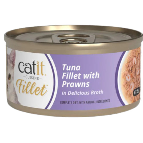 Catit Cuisine Tuna Fillet With Prawns In Broth 75g
