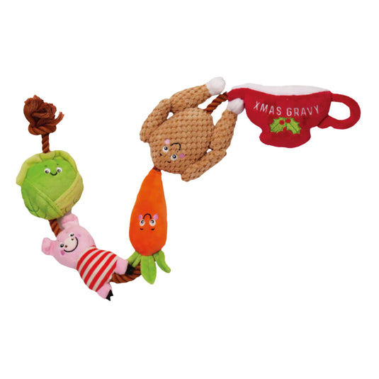 House of Paws Christmas Dinner Plush Dog Toy