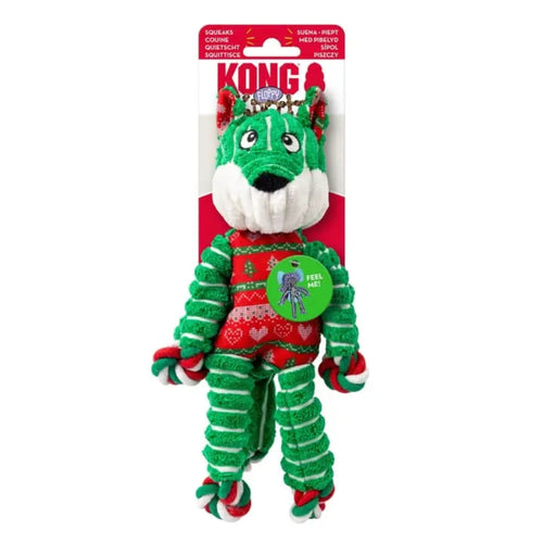 KONG Holiday Floppy Knots Fox Small/Medium Dog Toy