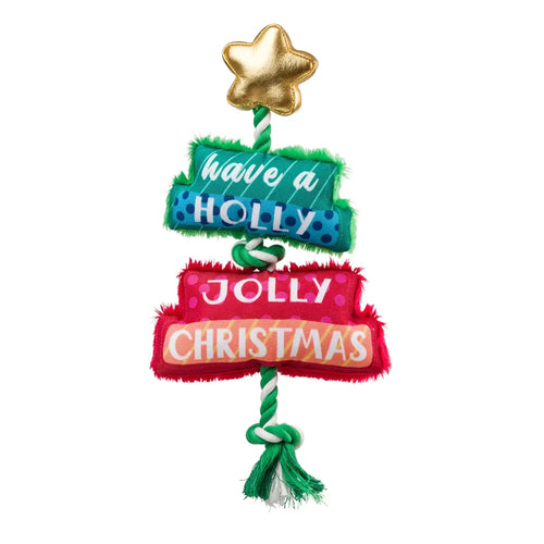House Of Paws Merry & Bright Tree Rope Dog Toy