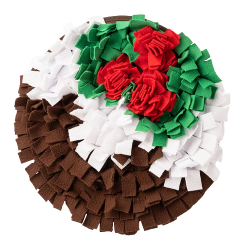 House of Paws Christmas Pudding Snuffle Mat for dogs with festive design