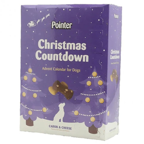 Pointer Pet Products - Christmas Advent Calendar, Tasty Carob and Cheese Flavoured Bones
