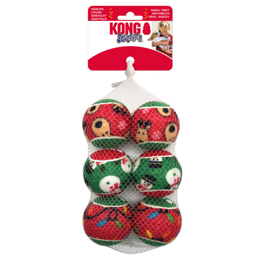 KONG Holiday Squeakair Balls Dog Toy
