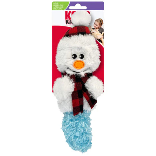 KONG Holiday Snowman Kickeroo Character Cat Toy