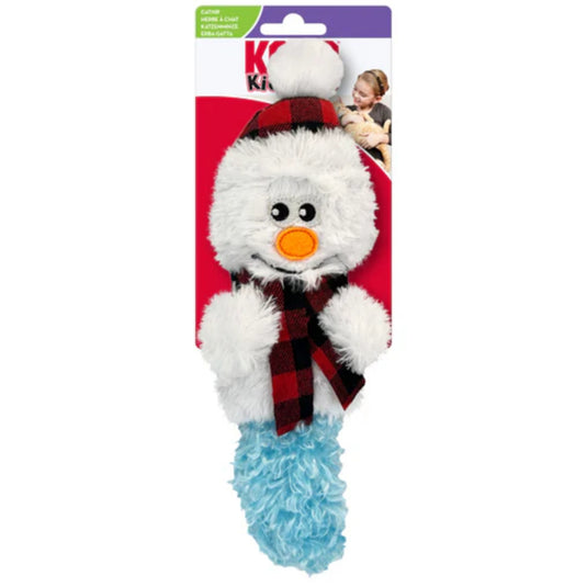 KONG Holiday Snowman Kickeroo Character Cat Toy