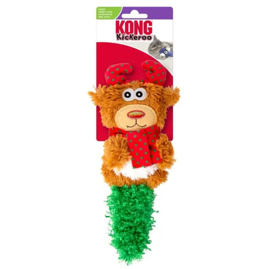 KONG Holiday Reindeer Kickeroo Character Cat Toy