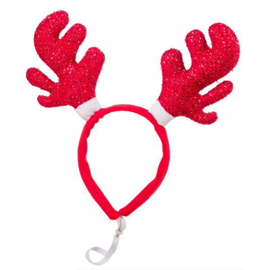 House Of Paws Red Sparkle Antlers