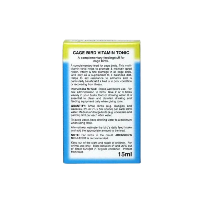 Load image into Gallery viewer, Johnson’s Cage Bird Vitamin Tonic 15ml
