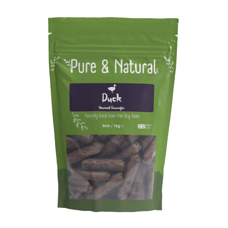 Load image into Gallery viewer, Pur &amp; Natural Gourmet Duck Sausages 6cm dog treats 1kg
