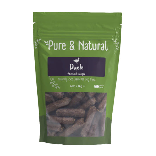 Pur & Natural Gourmet Duck Sausages 6cm dog treats 1kg