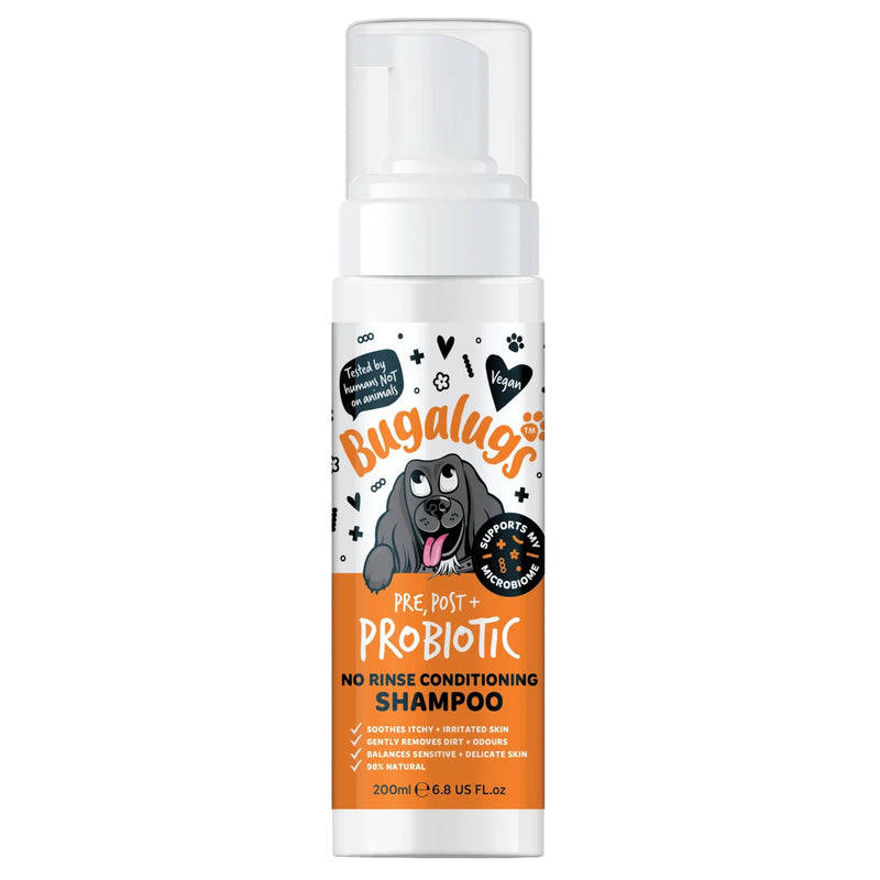 Load image into Gallery viewer, Bugalugs Pre, Post + Probiotic No Rinse Dog Shampoo 200ml
