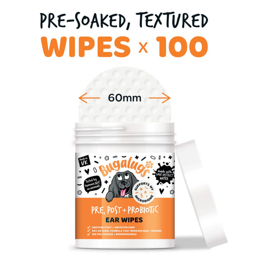 Pre, Post + Probiotic Ear Wipes for Dogs