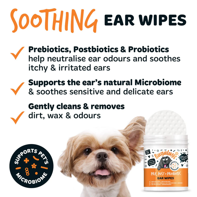 Load image into Gallery viewer, Pre, Post + Probiotic Ear Wipes for Dogs
