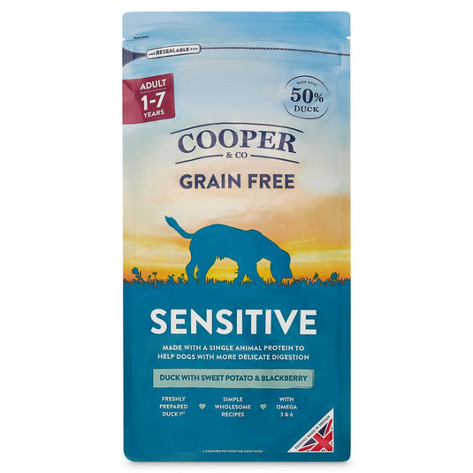 Cooper & Co Sensitive Duck with Sweet Potato & Blackberry Adult Dry Dog Food 10Kg