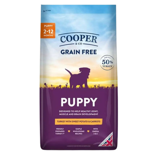 Cooper & Co Puppy Dry Dog Food - Turkey with Sweet Potato and Carrots - 10Kg
