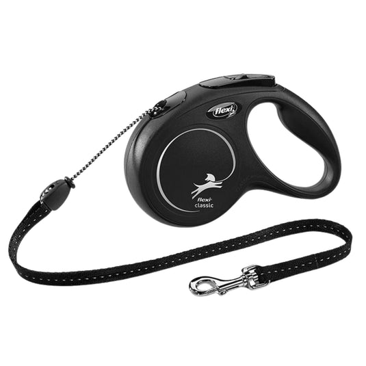 Flexi Classic Cord Black Dog Lead