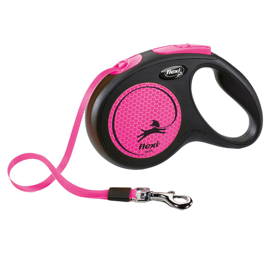Flexi Tape Neon Pink Dog Lead