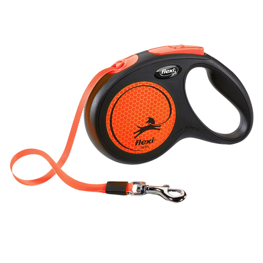 Flexi Tape Neon Orange Dog Lead