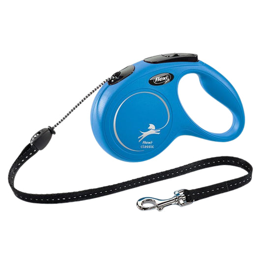 Flexi Classic Cord Blue Dog Lead