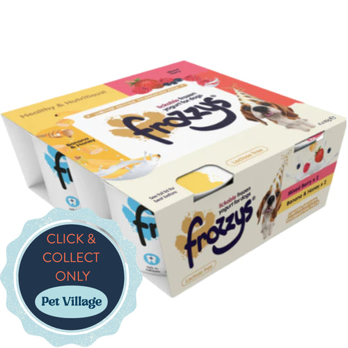 Frozzys Frozen Yoghurt for Dogs Mixed Berry, Banana & Honey Limited Edition Pack 4 x 85g – Healthy Frozen Dog Treat Multipack