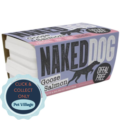 Naked Dog Offal Free Goose and Salmon Raw Dog Food 2 x 500g Frozen Tube