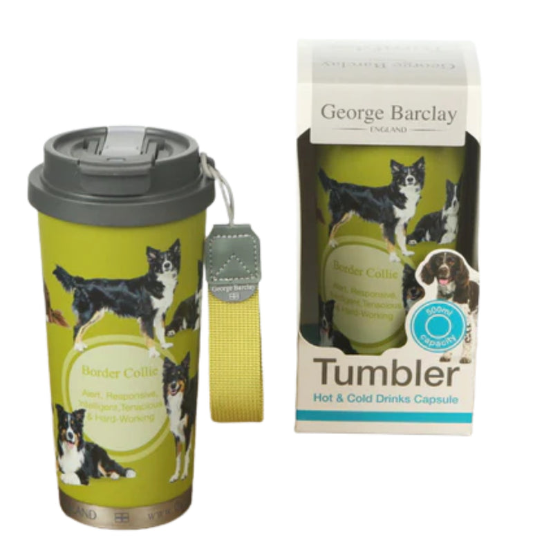 Load image into Gallery viewer, George Barclay Border Collie Tumbler For Hot &amp; Cold Drinks 500ml
