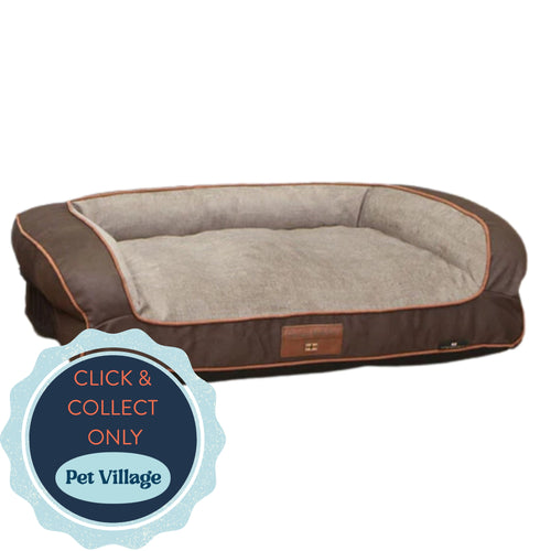 George Barclay Moxton Sofa Bed in Chestnut/Sable – A premium, medium-sized dog bed offering luxury comfort and support