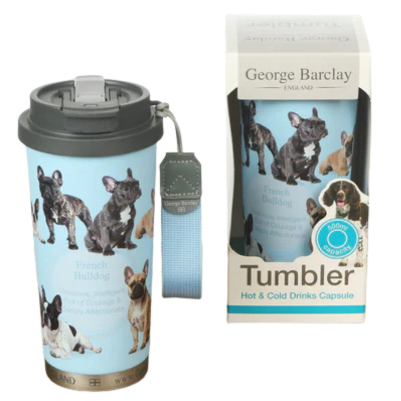 Load image into Gallery viewer, George Barclay French Bulldog Tumbler For Hot &amp; Cold Drinks 500ml
