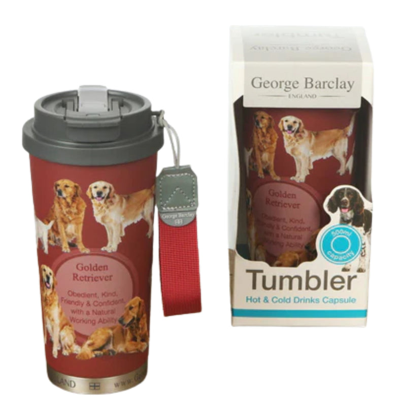 Load image into Gallery viewer, George Barclay Golden Retriever Tumbler For Hot &amp; Cold Drinks 500ml
