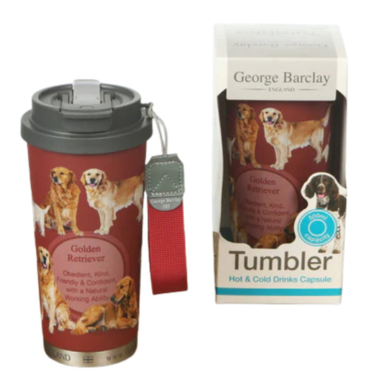 George Barclay Golden Retriever Tumbler For Hot & Cold Drinks 500ml