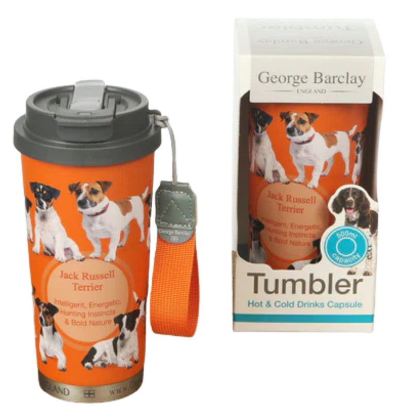 Load image into Gallery viewer, George Barclay Jack Russell Terrier Tumbler For Hot &amp; Cold Drinks 500ml
