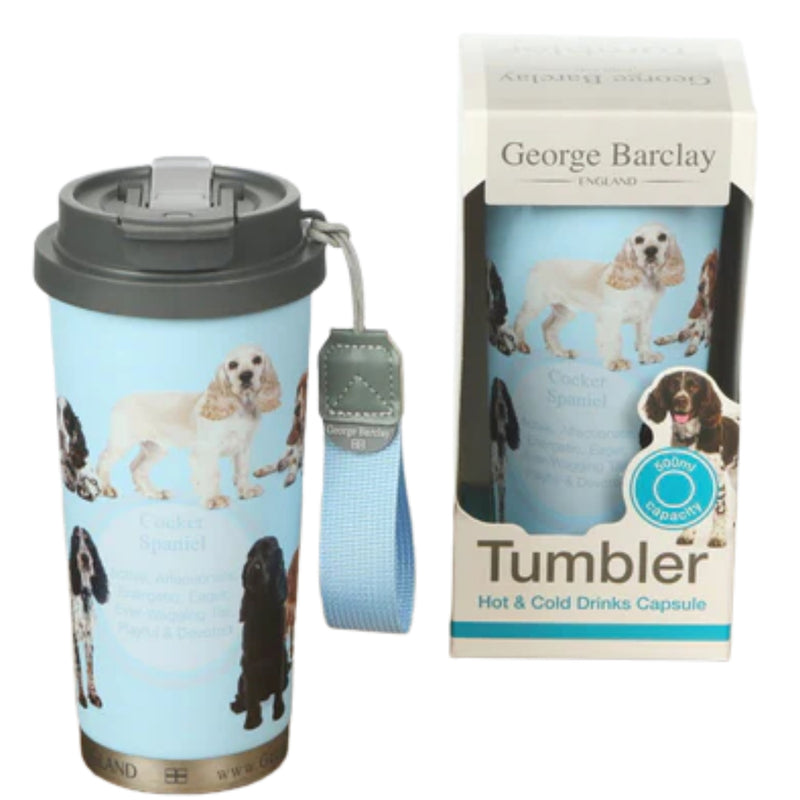 Load image into Gallery viewer, George Barclay Cocker Spaniel Tumbler For Hot &amp; Cold Drinks 500ml
