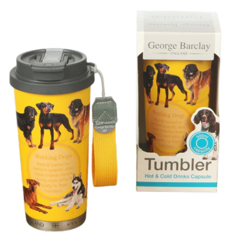 Load image into Gallery viewer, George Barclay Working Dogs Tumbler For Hot &amp; Cold Drinks 500ml
