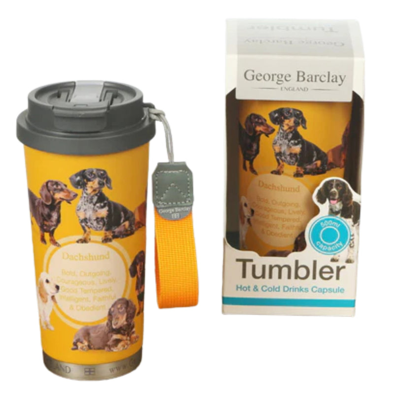 Load image into Gallery viewer, George Barclay Dachshund Tumbler For Hot &amp; Cold Drinks 500ml
