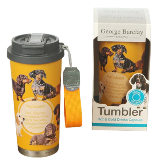 George Barclay Dachshund Tumbler For Hot & Cold Drinks 500ml