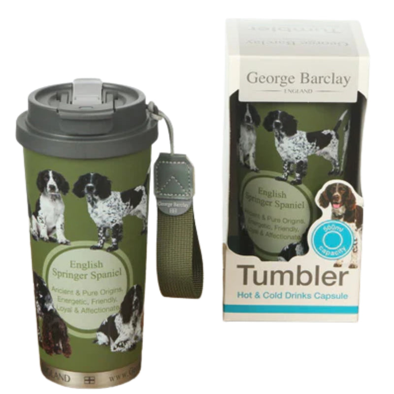 Load image into Gallery viewer, George Barclay English Springer Spaniel Tumbler For Hot &amp; Cold Drinks 500ml
