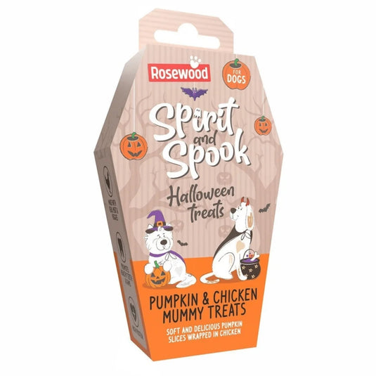 Rosewood Halloween Spirit & Spook Pumpkin & Chicken Mummy Treats 80g