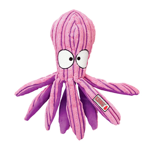 KONG Cuteseas Squeaky Octopus Dog Toy – Plush, soft dog toy with a squeaker and crinkle texture for interactive play and cuddling. 