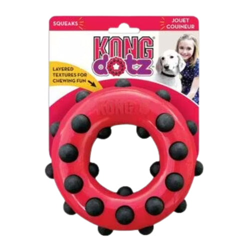 KONG Dotz Circular Large Dog Toy – Durable, textured circular toy designed for large dogs to support dental health and encourage play. 