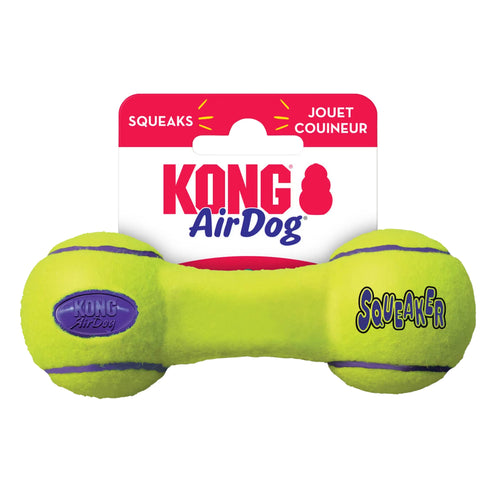 KONG AirDog Dumbbell – Durable squeaky dumbbell dog toy designed for fetching and interactive play. 