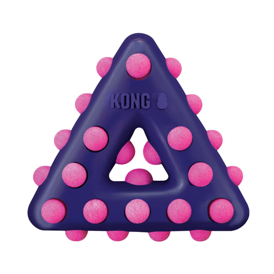 KONG Dotz Triangle Large Dog Toy – Durable, textured toy designed for large dogs to promote dental health and interactive play. 