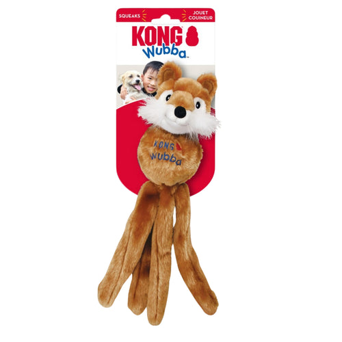 KONG Wubba Friends Assorted Large Dog Toy – Squeaky, durable toy with long tails for fetch, tugging, and interactive play. 