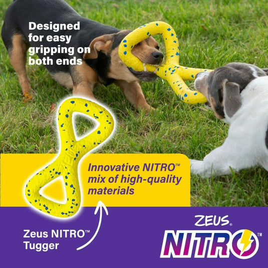 Zeus Nitro Tugger 22cm – Durable, Flexible & Floating Dog Tug Toy for Interactive Play