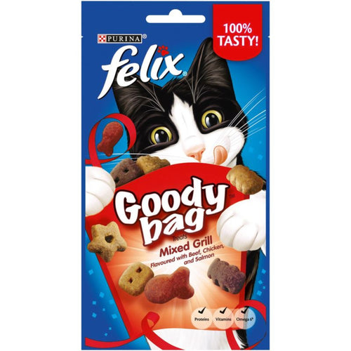 Felix Goody Bag Mixed Grill cat treats pouch 60 g variety pack
