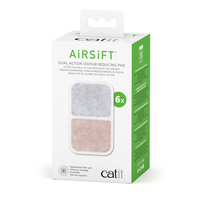 Load image into Gallery viewer, Catit Airsift Dual Action Odour Reducing Pads – 6-pack for Catit Litter Boxes
