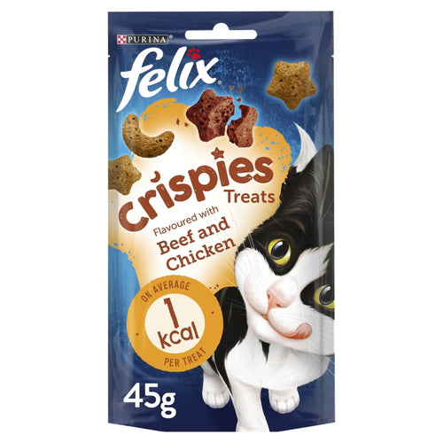 Felix Crispies Beef & Chicken crunchy cat treats pouch 45 g